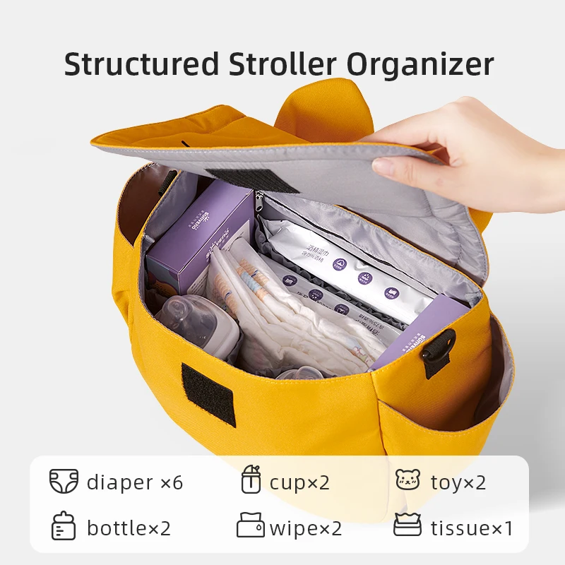 Sunveno Torba na pieluchy dla kota o dużej pojemności Torba podróżna dla mamy Uniwersalny organizer do toreb na wózki dziecięce