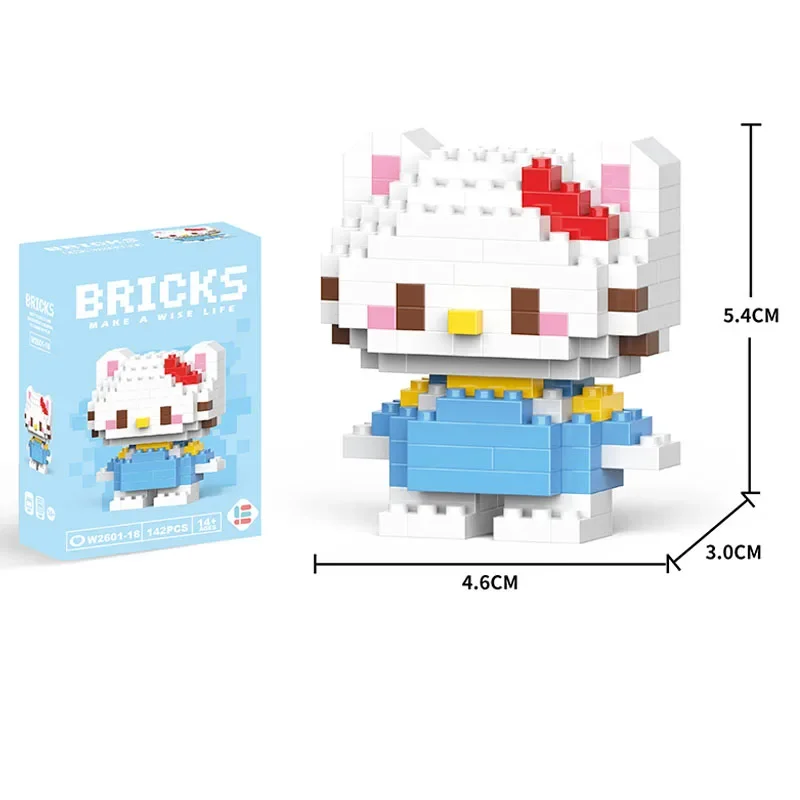 Sanrio Hello Kitty Building Blocks Cartoon Character Melody Assembled Model building block Dolls Toys Children Gifts