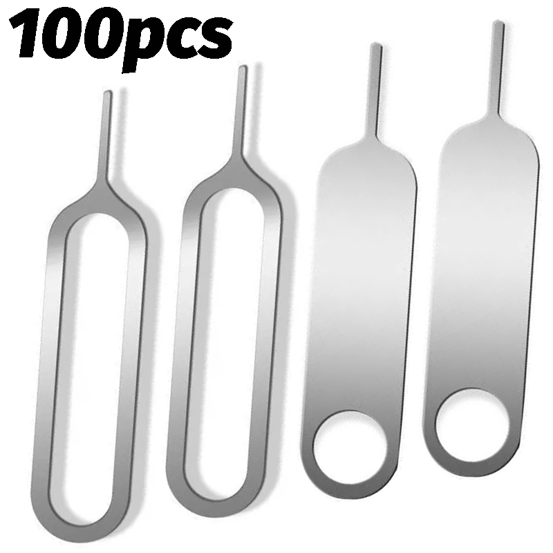 100/10szt Igła do wyjmowania kart SIM Podważ Wysuń tackę karty SIM Otwórz igłę do iPhone Samsung Xiaomi Narzędzie do kart Micro Sd