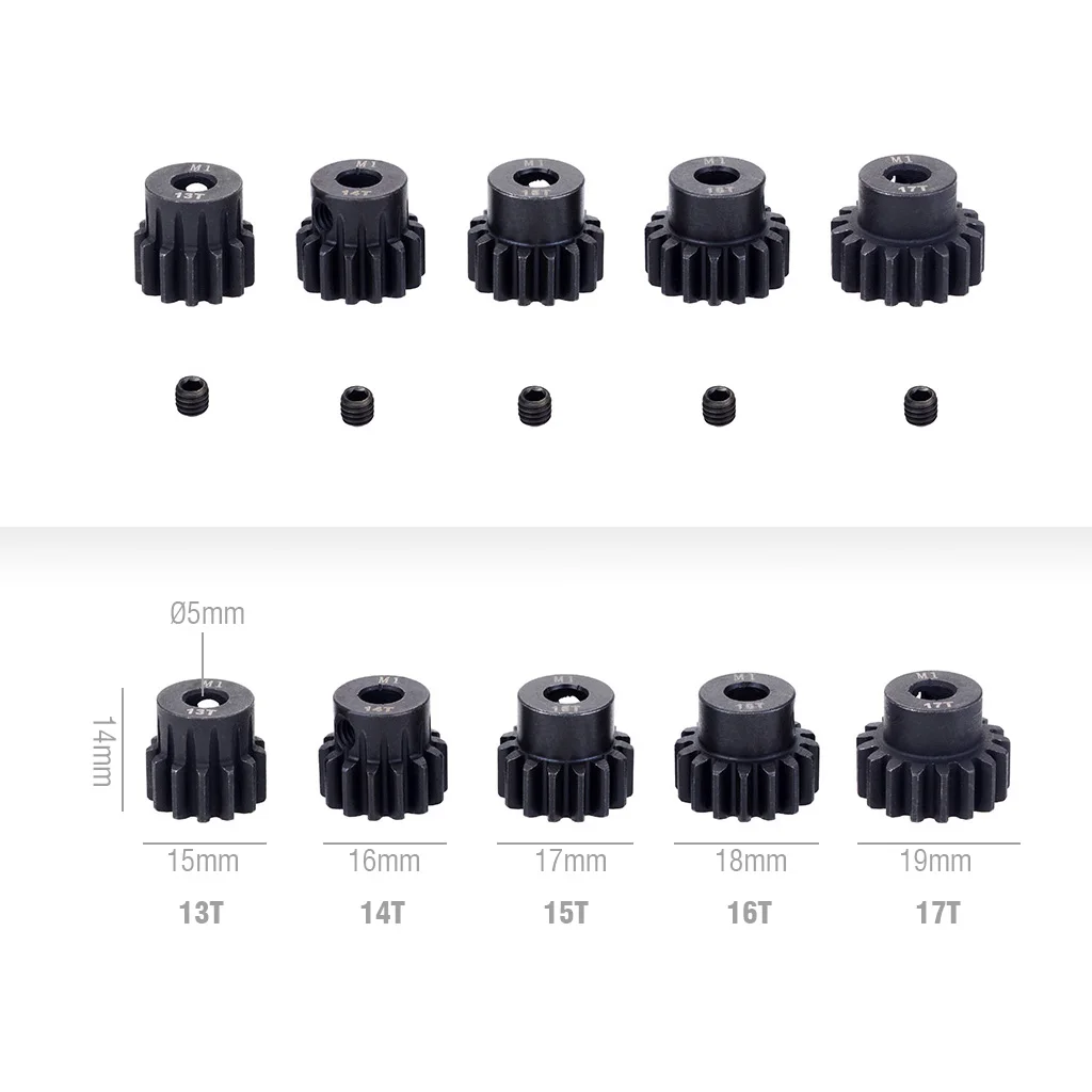 M1 5mm 11T 12T 14T 15T 17t 18t 20T 21t 22T 24T 25T 26T 28T 30T stahl metall Ritzel Motor Getriebe Für 1/10 1/8 1/7 RC Modell Auto Motor