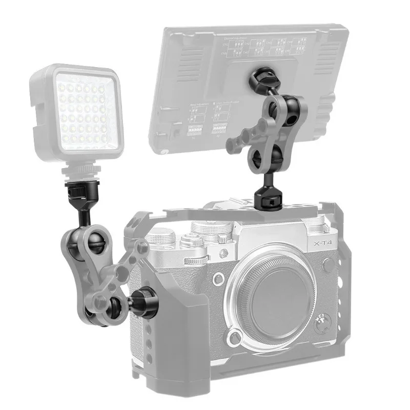 1 inch Ball Head Adapter 1/4" Screw Fixed Mount Butterfly Clip for Gopro SLR Camera Underwater Diving Bracket Tray Light Clamp