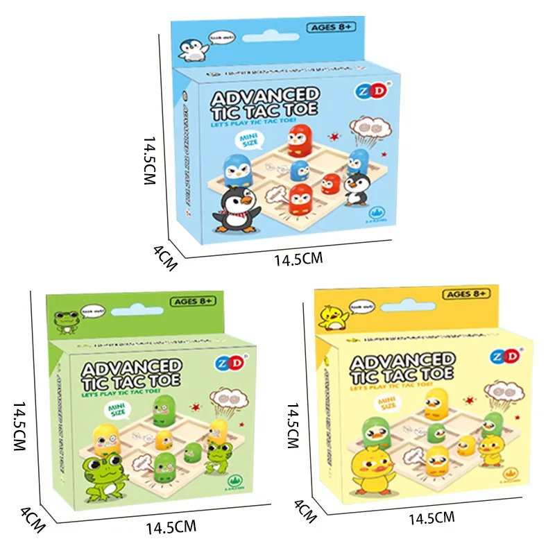 มินิขั้นสูง Tic Tac Toe PARTY BOARD เกมปริศนาเกมแบบโต้ตอบสําหรับครอบครัว Battle การแข่งขันเกมเดสก์ท็อปของขวัญวันเกิด