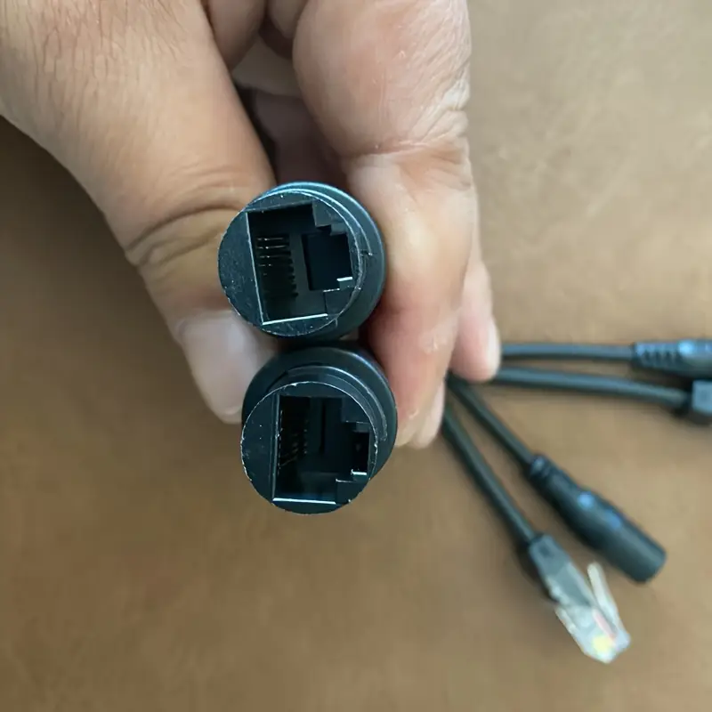 Cabo divisor poe rj45 injetor passivo power over ethernet adaptador ao ar livre cor preta ou branca para câmera ip