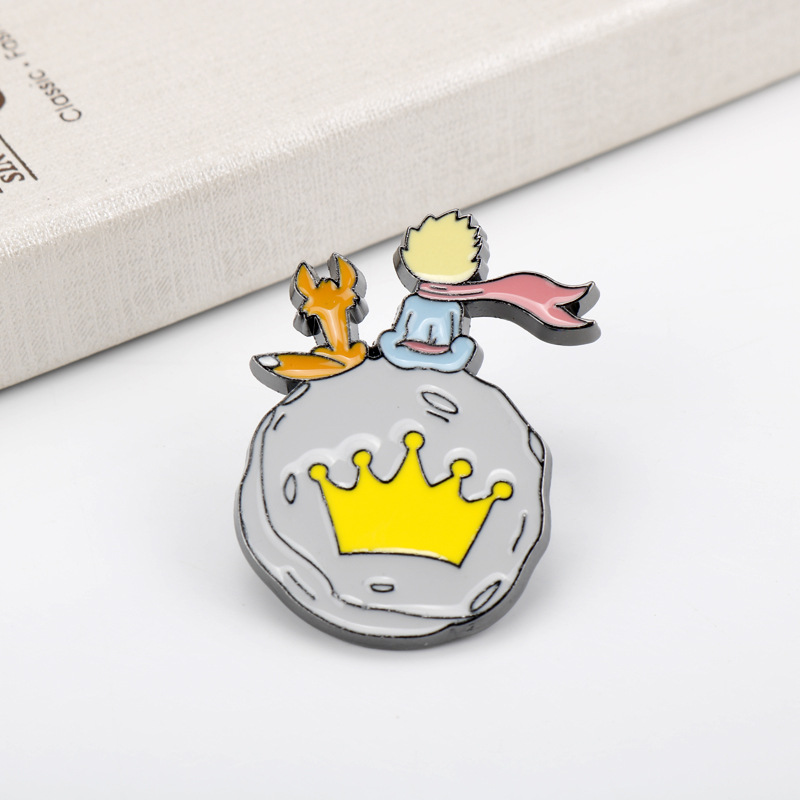 Cute The Little Prince Brooch Animal Fox Lapel Pin Unisex Clothes Backpack Button Friend Gifts