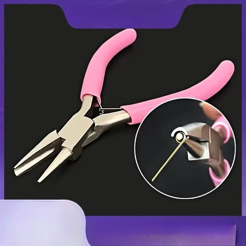Mini pince ronde concave de 5 pouces, pince à boucle de fil, pince à bijoux de précision, pince à boucle de fil pour la fabrication de bijoux à faire soi-même