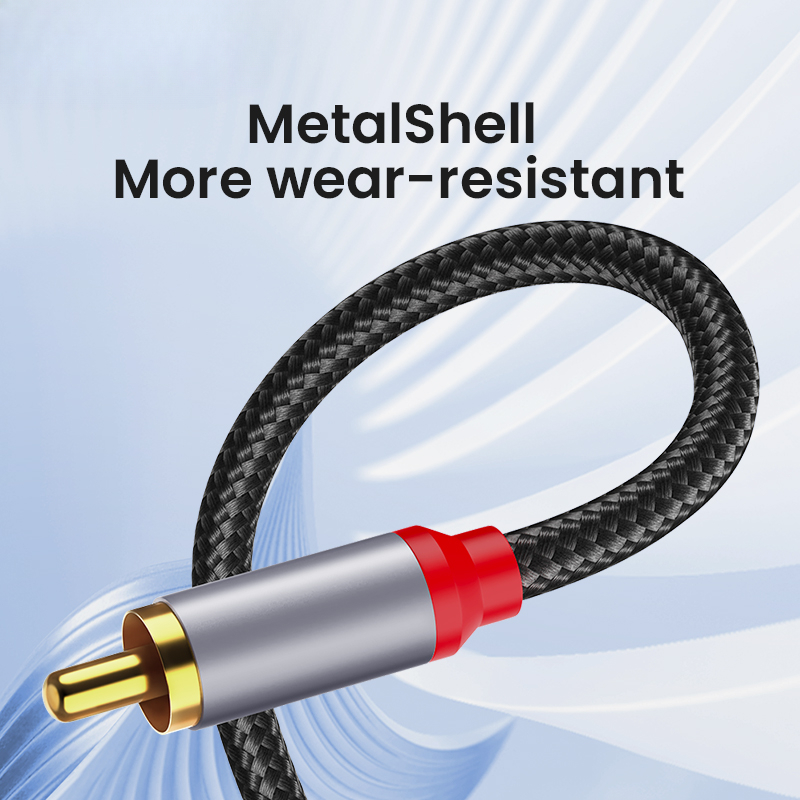 3,5 mm auf 2 Cinch-Kabel, Aux-Audiokabel, 3,5-Buchse auf 2 Cinch-Stecker, Adapter-Splitter für TV-Box, Videoverstärker, Lautsprecherkabel