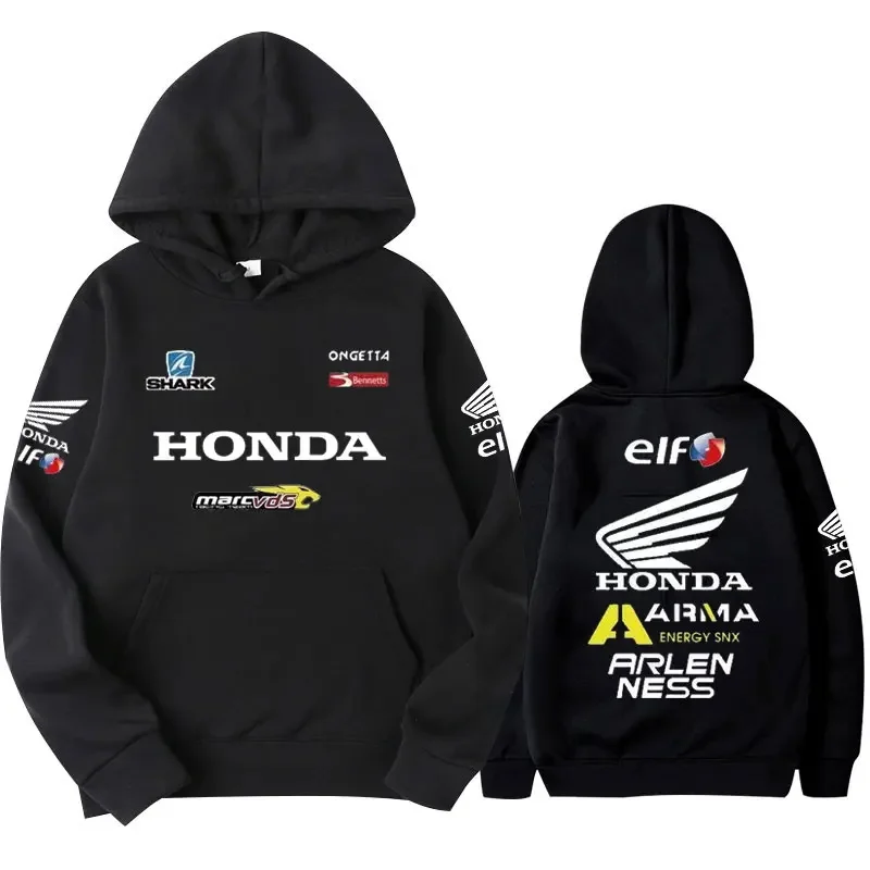 Veste d'équitation en plein air avec capuche pour moto Honda Logo 20225, course de moto Honda, vêtements de fan toutes saisons, vêtements pour hommes