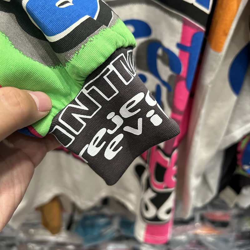 Camiseta holgada de manga larga con estampado de letras para mujer, jersey de cuello redondo, Top de algodón de longitud media, primavera y otoño 2023