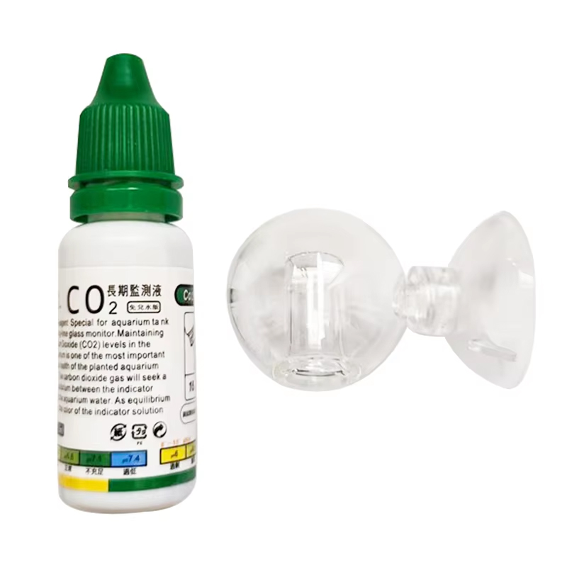수족관 CO2 표시기 솔루션 모니터 식물 잔디 CO2 시스템 농도 물고기 탱크 유리 액체 테스터 유체 드롭 검사기