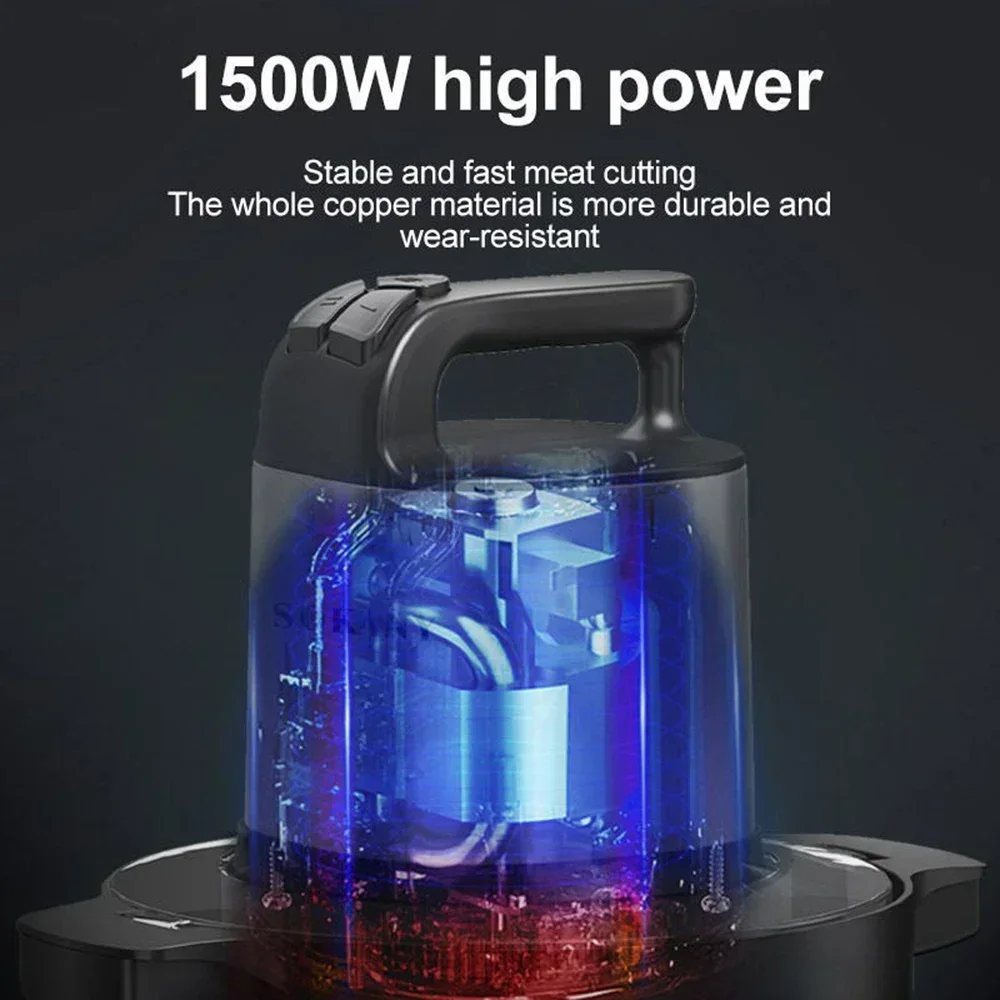 Houselin เครื่องบดเนื้อไฟฟ้า,อาหาร 6.5L เครื่องปั่นเนื้อสแตนเลสสับอาหารสําหรับเนื้อสัตว์,ผัก,ถั่ว