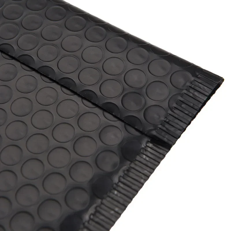 50 pçs sacos de envelope de espuma preta auto selo mailers acolchoados envio envelopes com bolha saco de envio pacotes saco