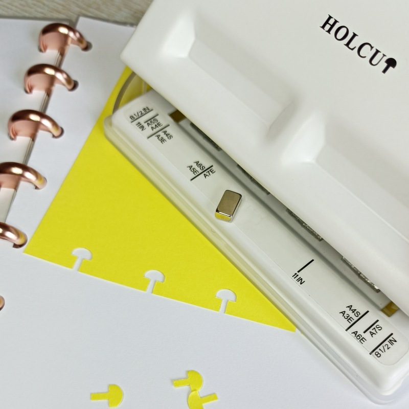 KW-triO 4 Hole Creative Mushroom Hole Puncher Disc Ring Binding Cutter T-type Paper Puncher Craft Diy Tool Offices Stationery