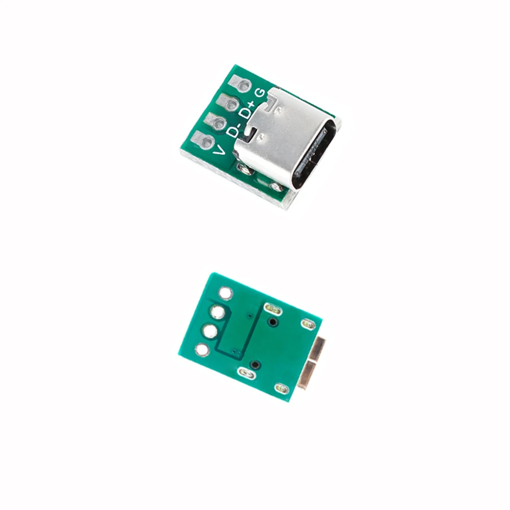 Conector USB 3,1 tipo C, adaptador de placa PCB de prueba de 16 pines, conector 16P para transferencia de Cable de datos hembra a 2,54mm, 10 Uds.