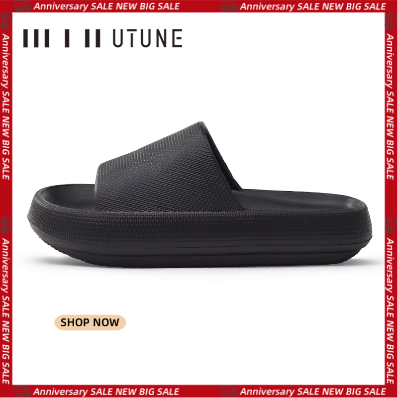 Utune Herren dicke Sohle rutsch feste Hausschuhe Sommer Indoor Casual Sandale weich bequem atmungsaktiv 51cm Mode Home Schuhe
