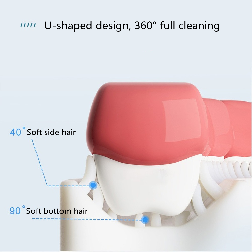 Escova de dentes para bebês, crianças, 360 graus, em forma de u, mordedores, silicone macio, escova de dentes para crianças, limpeza de cuidados bucais