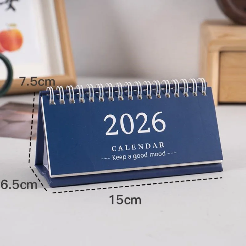2026 Simple Style English Mini Desk Calendar Desktop Display Portable Calendar Desktop Decoration Handmade Diary