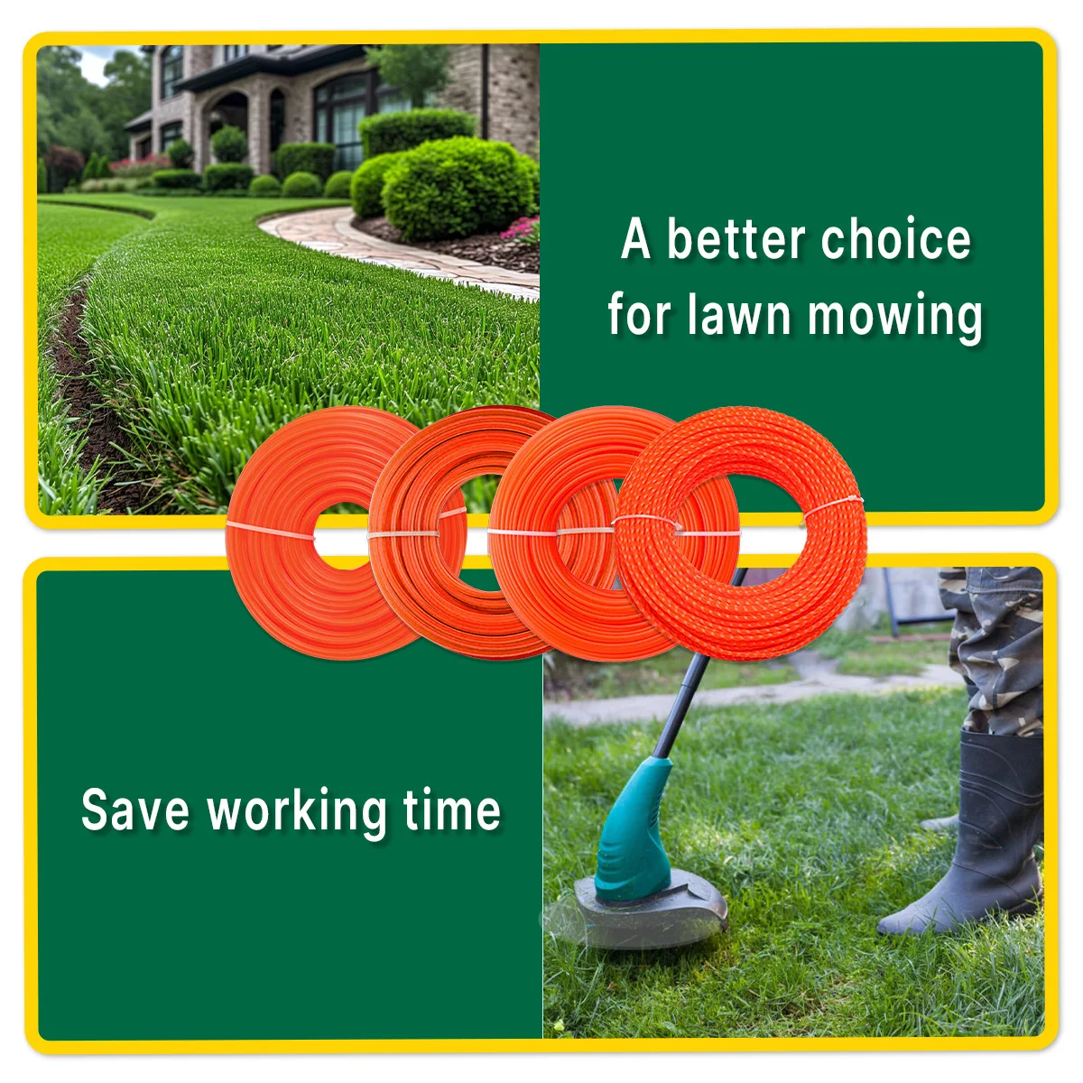 High strength grass rope, a variety of specifications, suitable for all kinds of weeder, garden power tools accessories