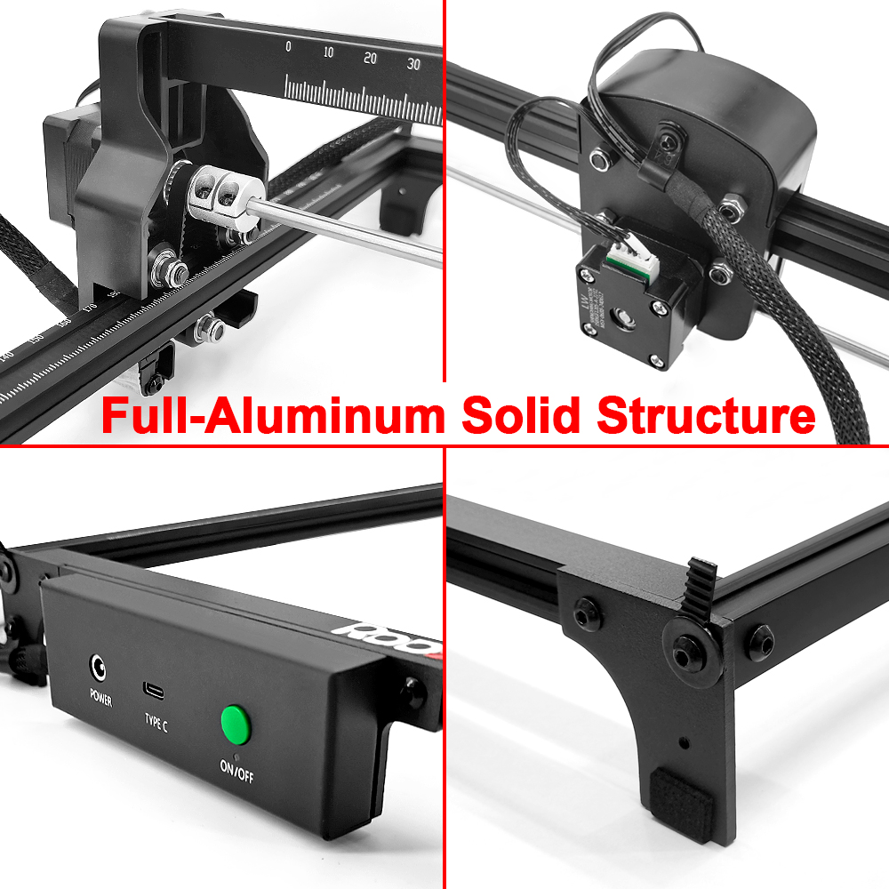 RDDSPON เลเซอร์แกะสลัก 2.5W 7W Optical Power CNC ไม้ Router แกะสลักเครื่องไม้ DIY แบบพกพาเครื่องตัดเครื่องพิมพ์ 300*300 มม.