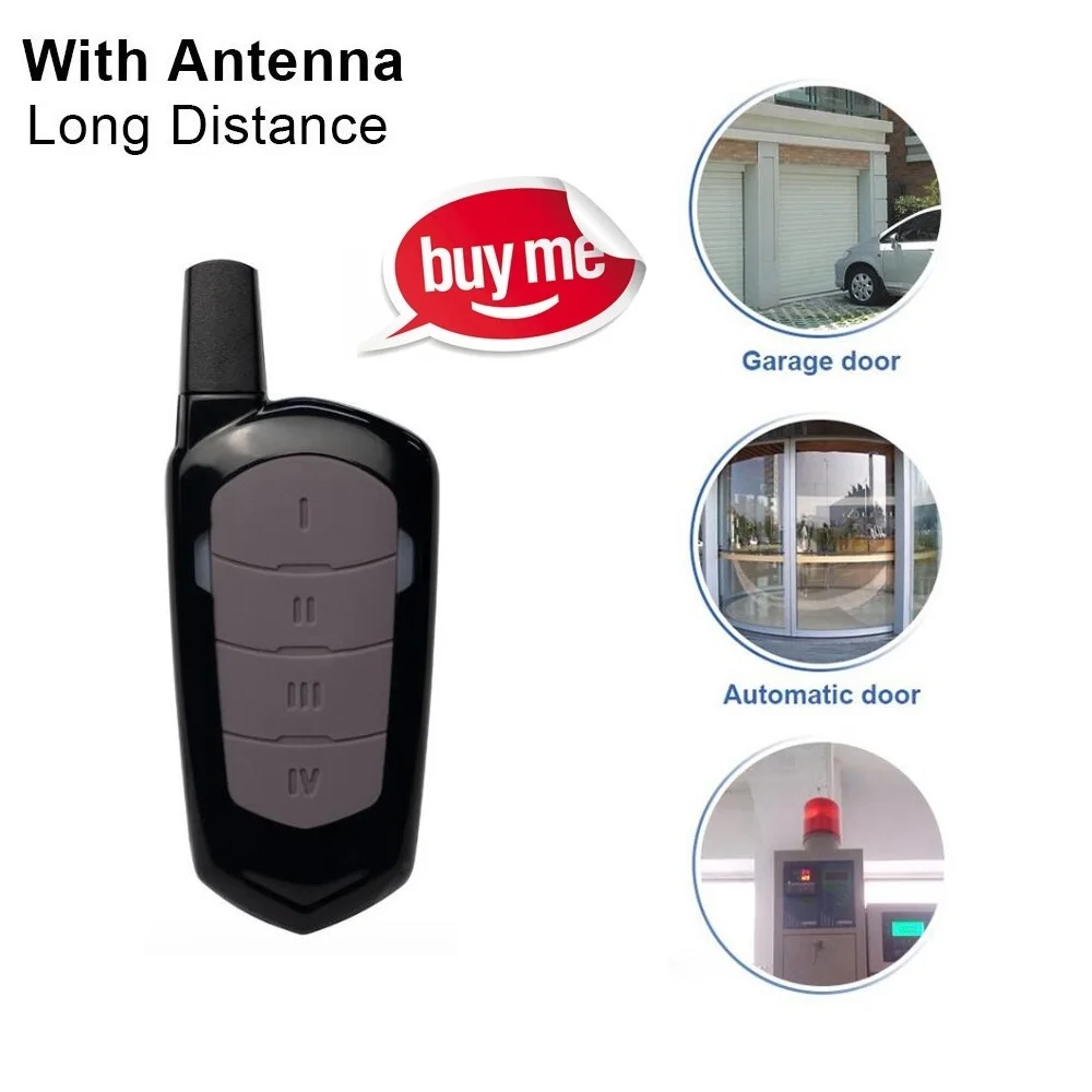 Duplicador remoto de garaje de 433 MHz: universal para puertas eléctricas/rodillos/garaje, compatible con códigos enrollables y fijos