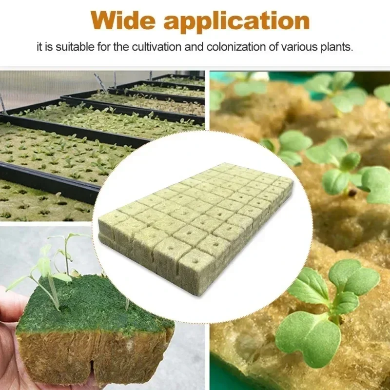 ฟองน้ําบล็อกStarterปลั๊กRock Wool Growก้อนSeed Startersปลูกก้อนHydroponicsตัดพืชPropagation Grow Supply