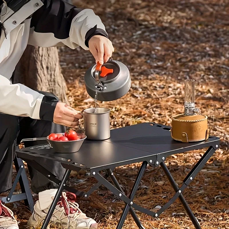 Mesa de picnic plegable liviana, mesa plegable para acampar para un uso práctico al aire libre, diseño que ahorra espacio, alta capacidad de carga