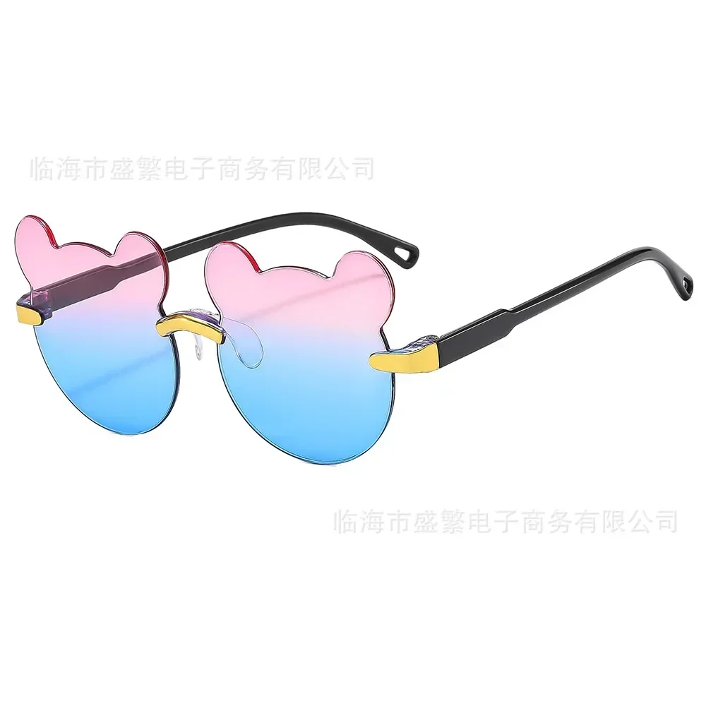 Gafas de sol para niños con forma de oso, gafas para niños a la moda, gafas de dibujos animados para niñas, gafas de sol antideslumbrantes para conductor, gafas de sol de dibujos animados para niños