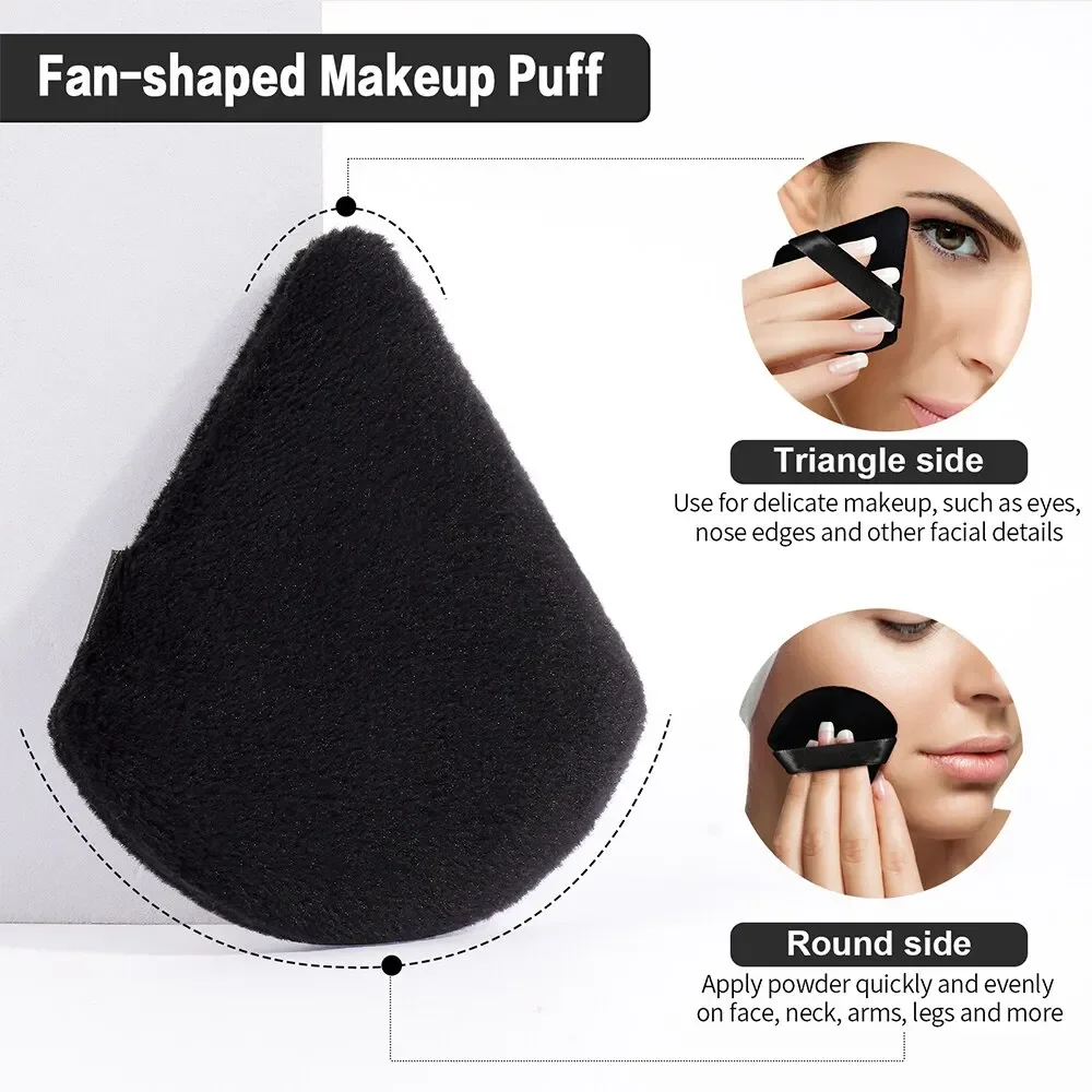 Commercio all'ingrosso 10/12 pezzi triangolo soffio di polvere bagnato uso secco per polvere sfusa liquido cosmetico morbido peluche soffio di polvere fondotinta trucco