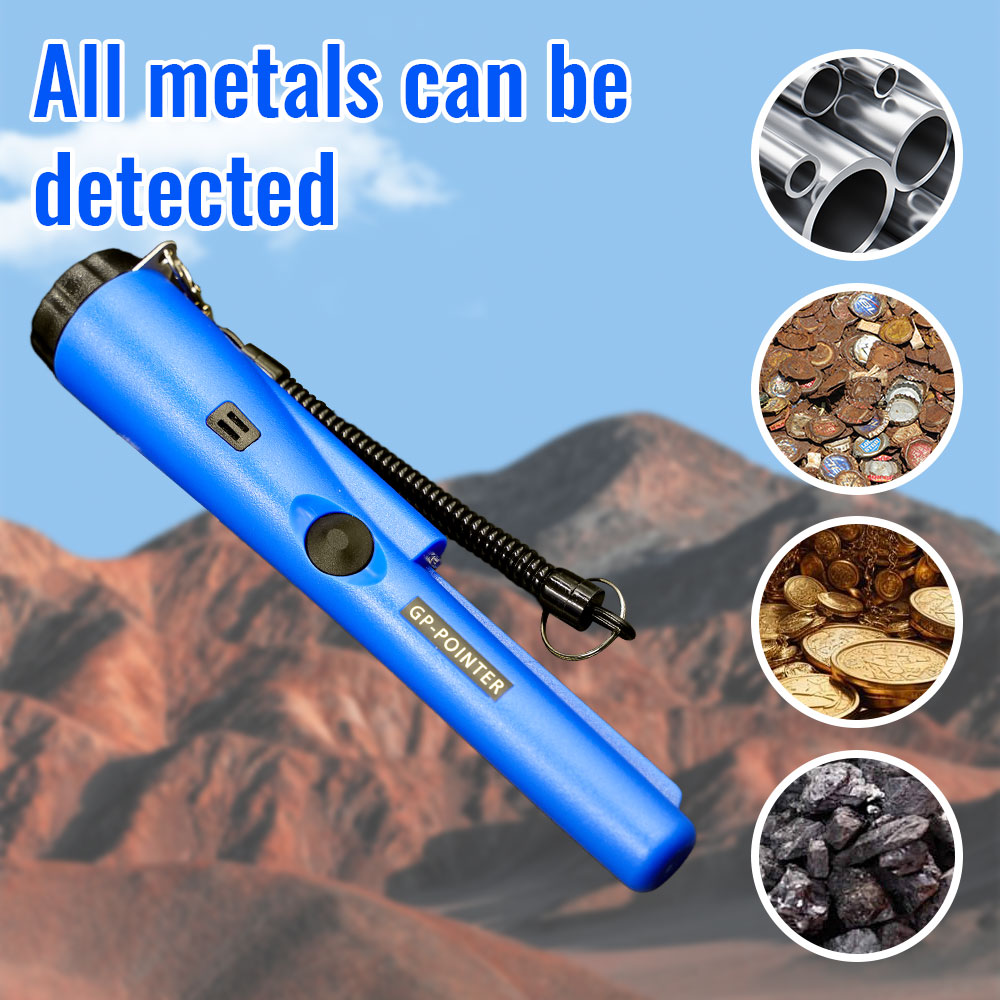 Detector de metais portátil Pro GP-Pointer com pulseira IP66 à prova d'água e LED para caça ao tesouro e exploração ao ar livre