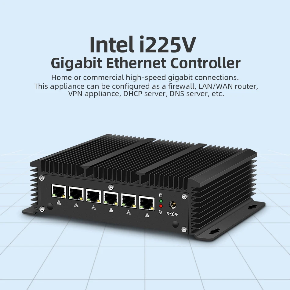 Mini-PC Intel Core i7-10710U i5-10310U 6x 2,5G Ethernet unterstützt Windows Ubuntu Pfsense OpenWrt WiFi 4G LTE Virtualisierung