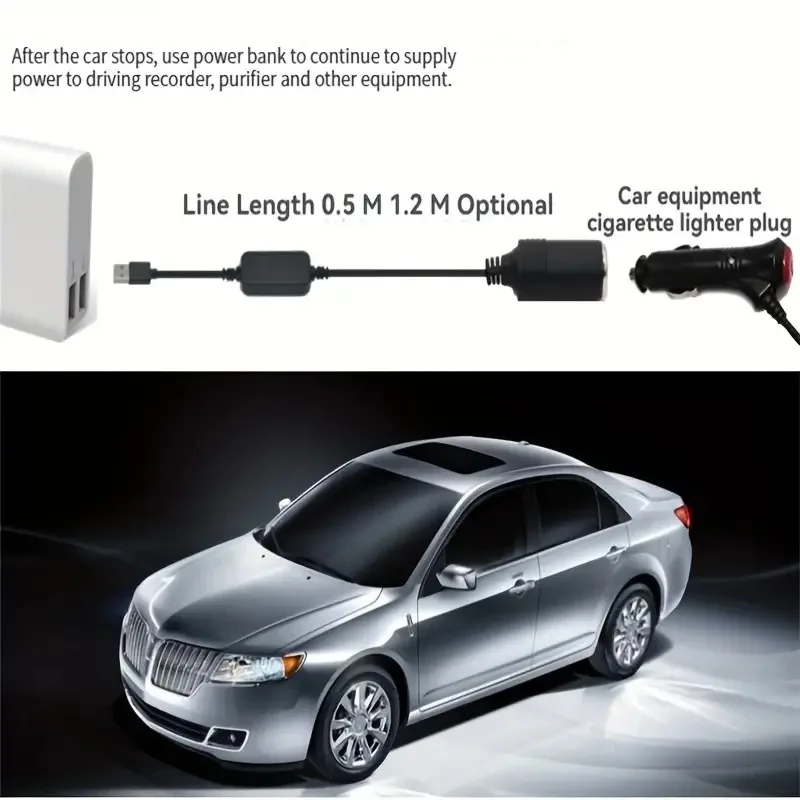 1pc 5V 2A USB に 12V シガーライターソケット USB オスメスシガーライターアダプタコンバータカーエレクトロニクスアクセサリー