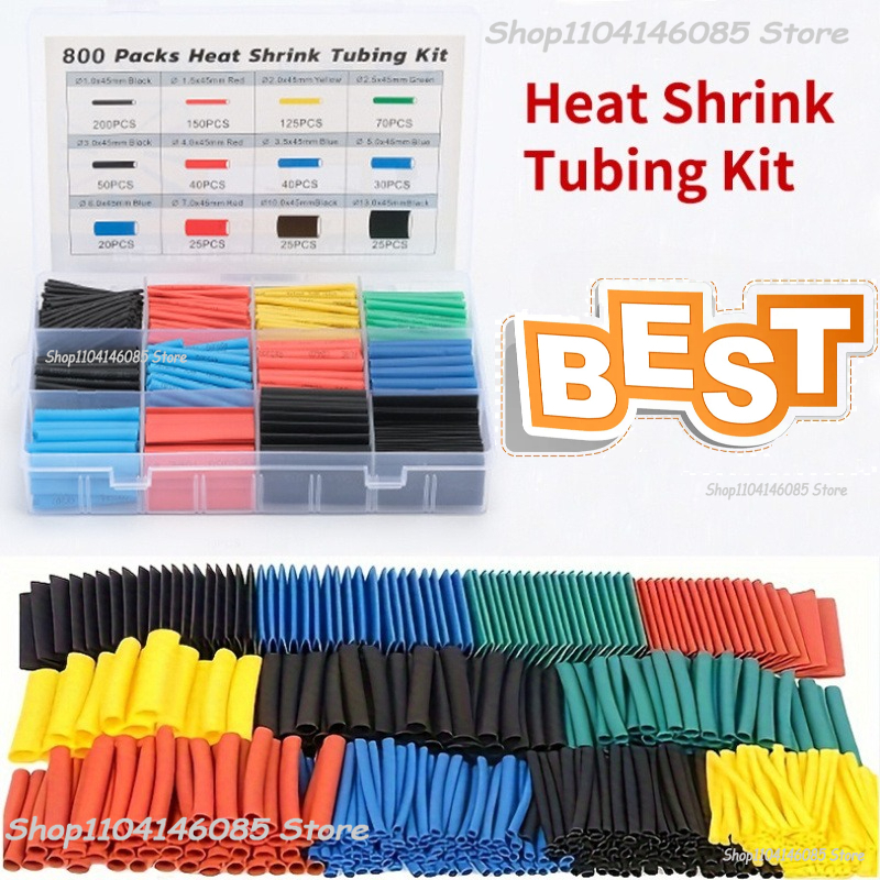 Thermal-Activated Cable Sleeve Shrinkable Wire Protector Kit Insulation Tubes for DlY Proiects Automotive Electronics Repair