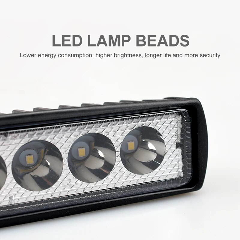 6 LED รถทํางาน High Bright Spotlight Universal Offroad รถยนต์รถบรรทุกขับรถหมอกไฟหน้า DRL ขับรถ 12V