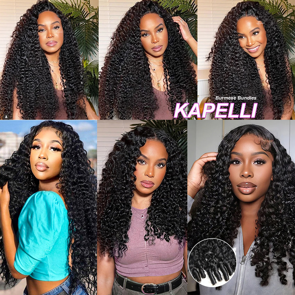 Birmanês encaracolado pacotes de cabelo humano birmanês vietnamita feixes de cabelo cru 1/3/4 pc 100% não processado extensões de cabelo de trama dupla tecer