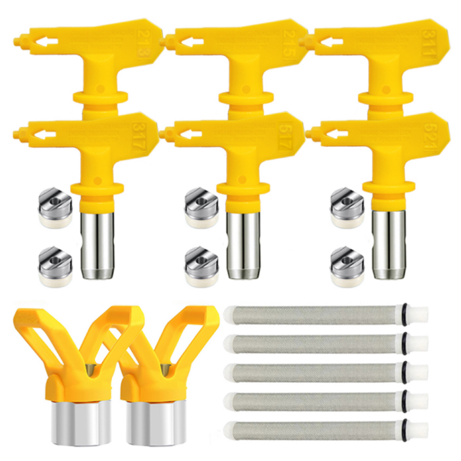 13 puntas de pulverización, reemplazo de asiento de boquilla protectora de punta de pulverizador y filtro de pistola pulverizadora para pistolas de pintura sin aire