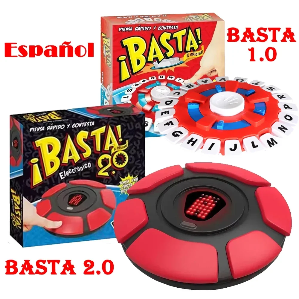 ใหม่ Basta 2.0 1.0 สเปน Word เกม Fast-Paced ครอบครัวเกมกระดาน Crazy ตัวอักษรเกมเด็ก Interactive Turntable ของเล่น