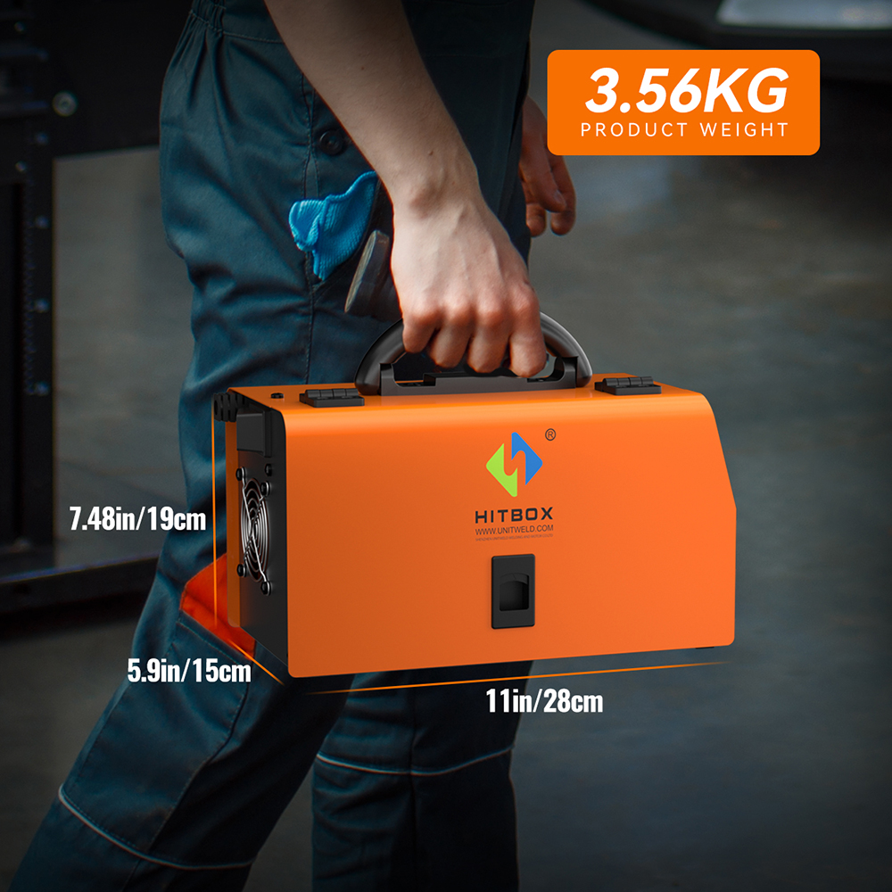 HITBOX Saldatrice semiautomatica non a gas 3 in 1 MIG/LIFT TIG/MMA Saldatore inverter Strumento di sinergia per saldatura senza gas HBM200