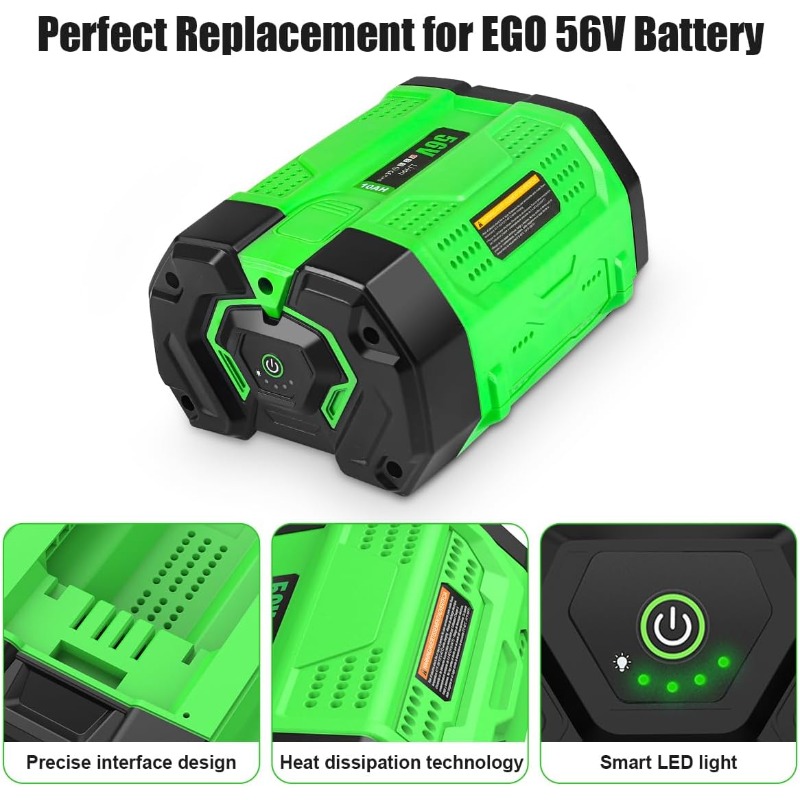 56V 10.0Ah Replacement for 56V Battery Compatible with  56V Lithium Battery BA2800 BA2800T BA4200