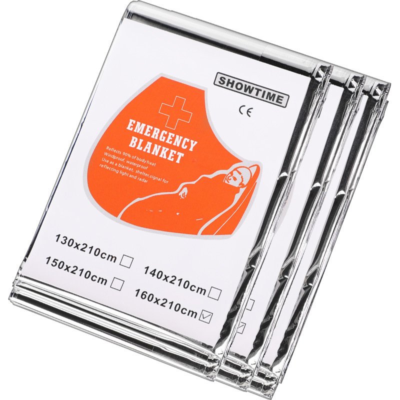 Cobertor térmico de emergência ao ar livre, resgate de sobrevivência, folha de primeiros socorros, hipotermia, windproof, multiuso para explorar acampar