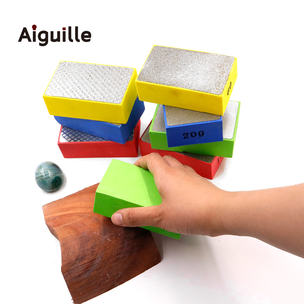 Diamond Hand Wipes Stone File Hand Piece Grinding Pad  93x57mm 60# 100# 200# 400# Stone Ceramic Tile Polishing