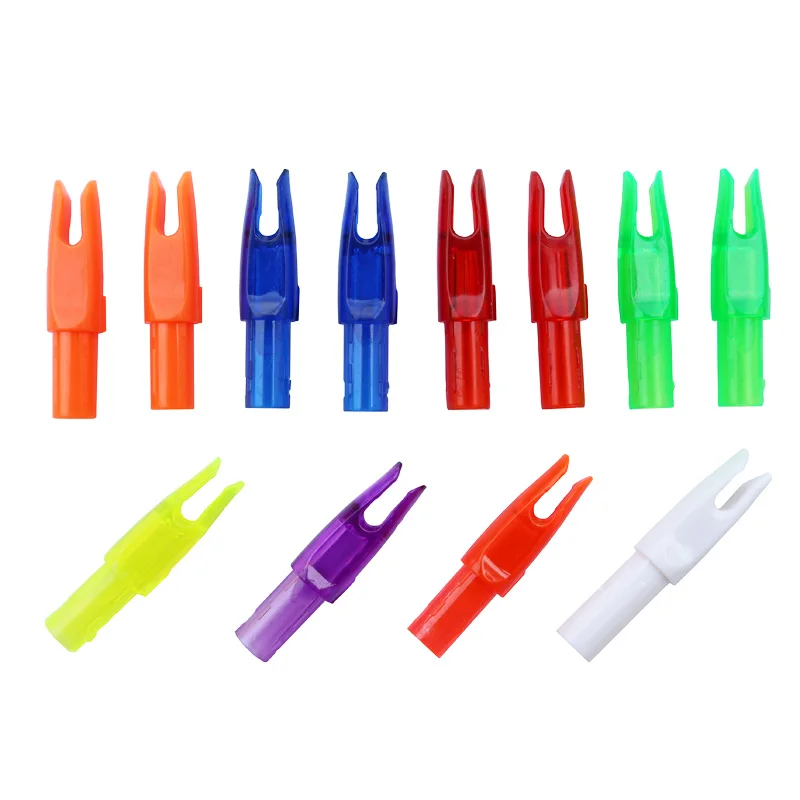 50 Uds. De clavos de flecha para eje de flecha de carbono I.D 6,2mm, colas de flecha de plástico DIY, reemplazo de golpes de flecha, tiro con arco, caza