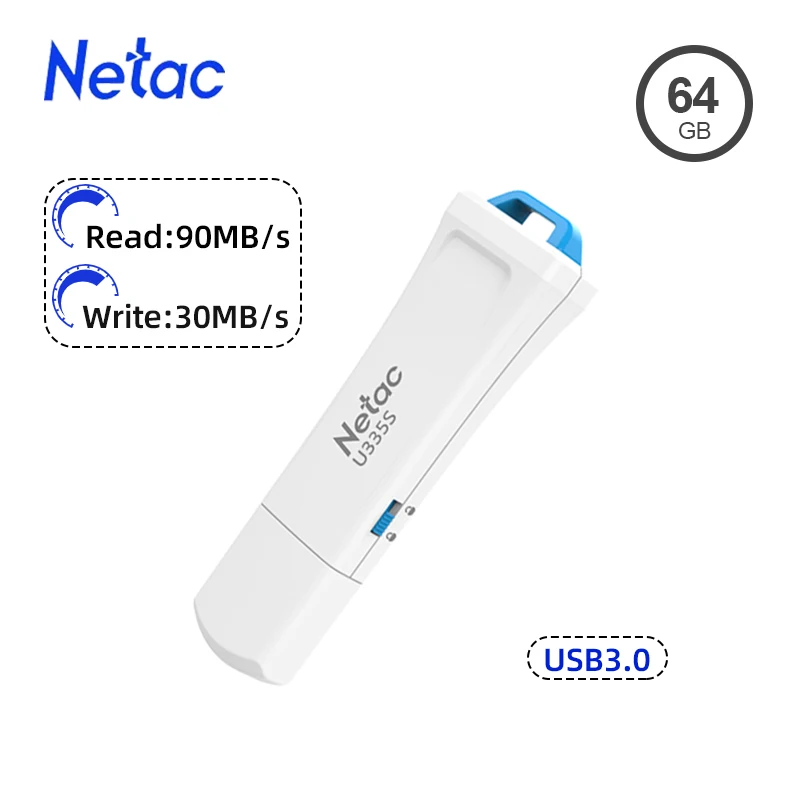 Флэш-накопитель Netac 64 ГБ USB-накопитель USB 3.0 Диск USB-накопитель Память Дешевые вещи для ПК Ноутбук Автомобильный ТВ