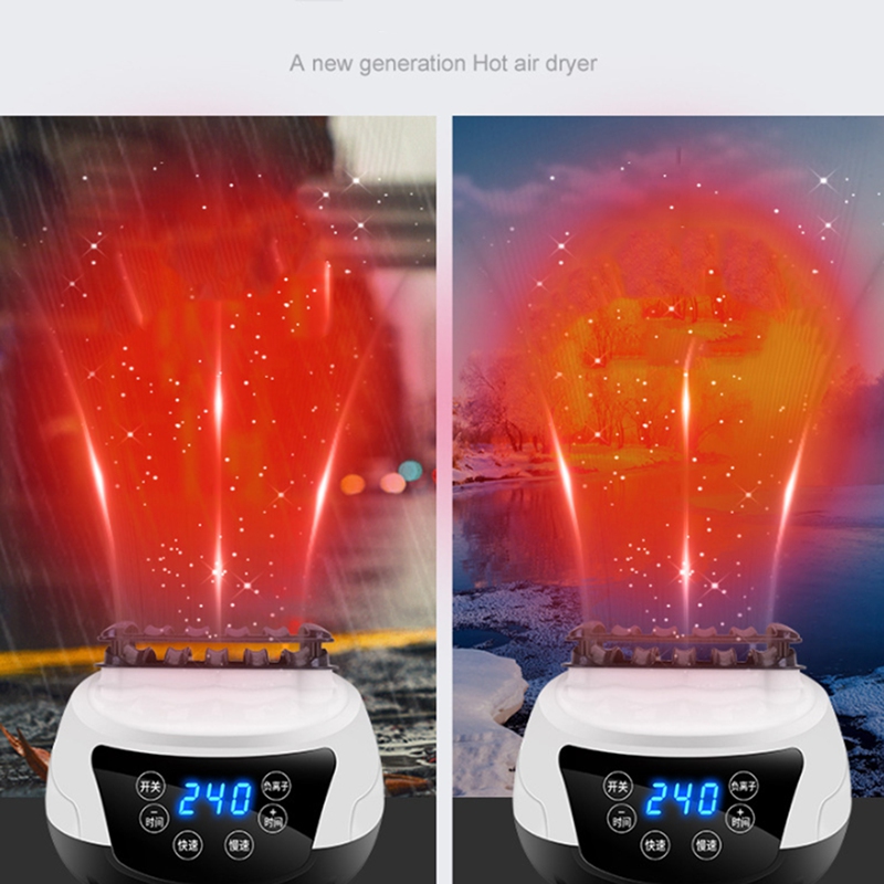 US Plug Portable Electric Clothes Dryers Smart Press Household Baby Clothes Drying Warm Wind Laundry Garment Tumble Cloth