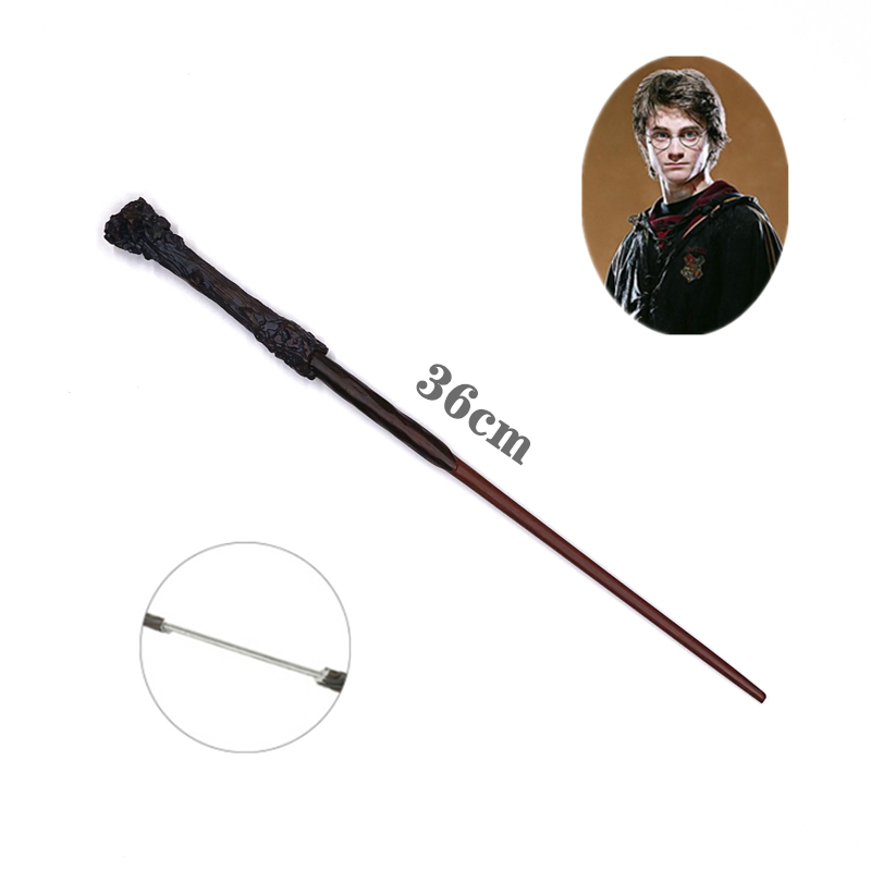 Varinha de núcleo de metal cosplay hermione granger caixa de presente premium modelo de embalagem brinquedos infantis presente de aniversário