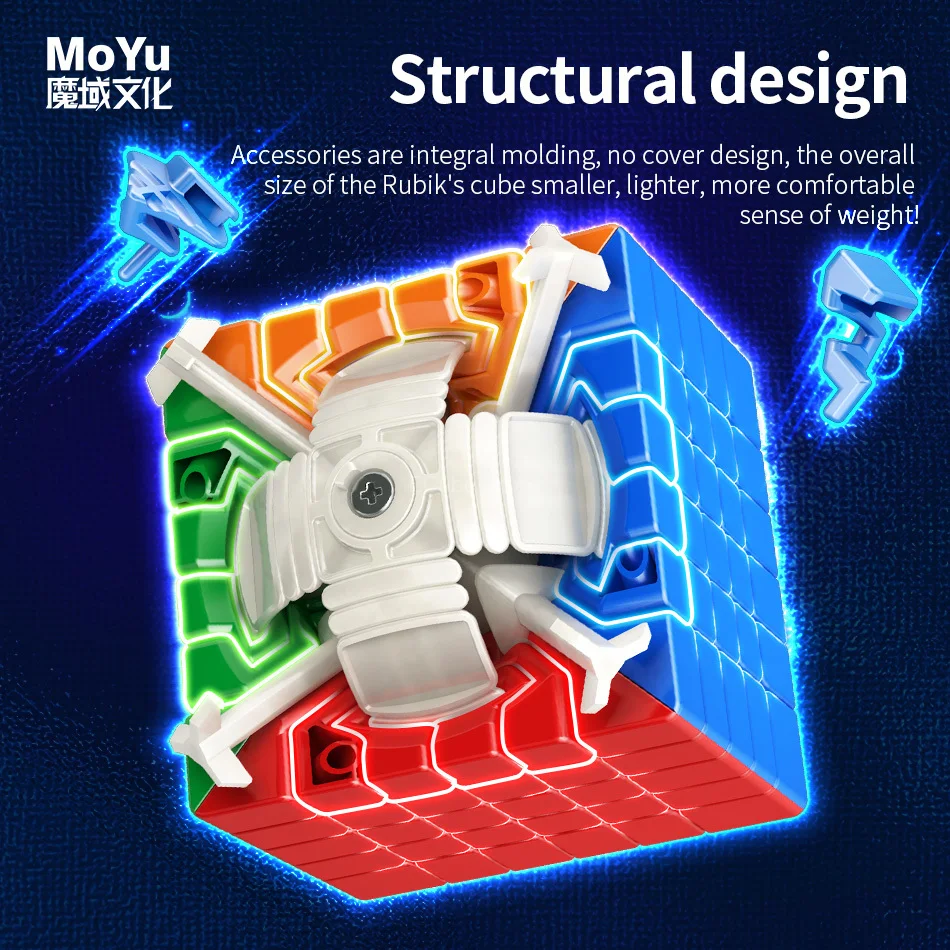 [ECube] MOYU MeiLong 6 V2 6X6 Magnetic Magic Speed Cube สติกเกอร์ Professional Fidget ของเล่น MoYu MeiLong 6 Cubo Magico