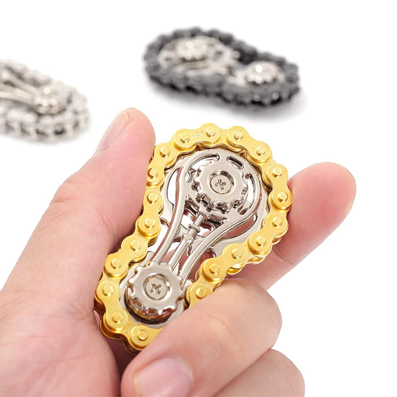 Mechanical EDC Gear Fidget Spinner Stress Relief Sprockets Flywheel Fingertip Gyro Fidget Spinner Desk Toy for Adults