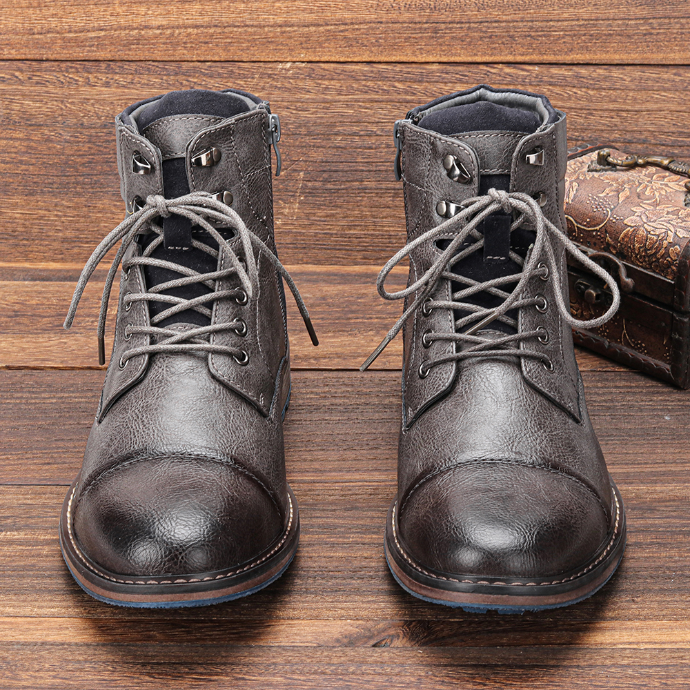 รองเท้าบูทหุ้มข้อไซส์ 7-13 For Men รองเท้าบูทหนังผู้ชาย Brand Boot for men # AL605