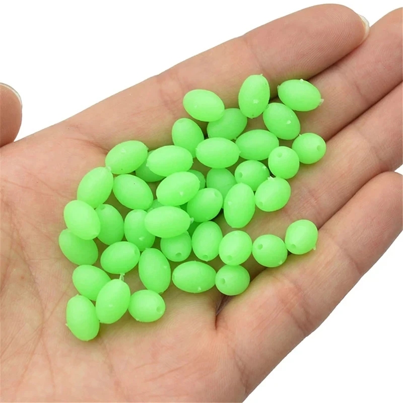 375Pcs/Set Night Luminous Fishing Beads Soft Worms Glow Sea Fishing Lure Bait Floating Float Fishing Tackles Accessories