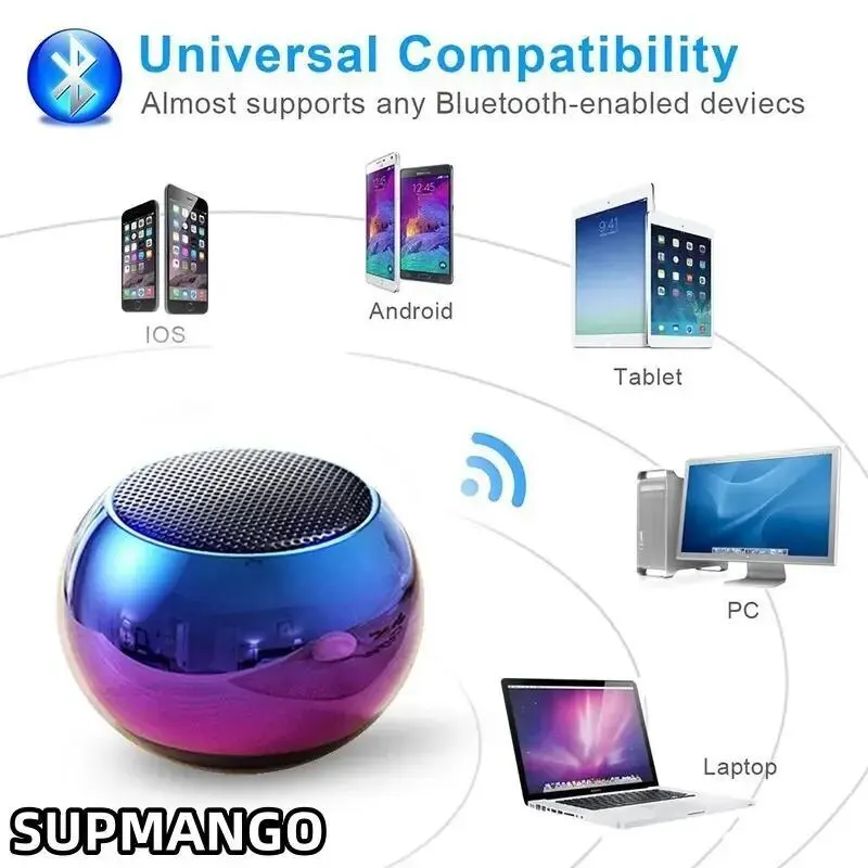 Altoparlante wireless Bluetooth M10 Piccolo subwoofer portatile in metallo pesante con pistola in acciaio Mini altoparlante Bluetooth esterno