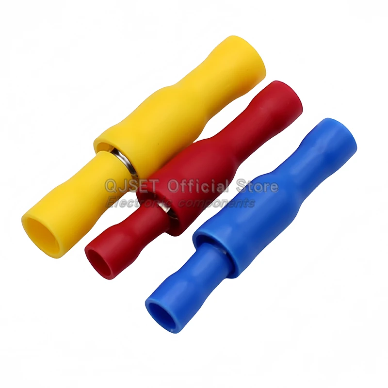 100pcs Male-Female Docking FRD/MPD1.25-156 Wire Connector Cold Crimp Terminal Docking Tip Bullet Set/Audio Cable Crimp Connector