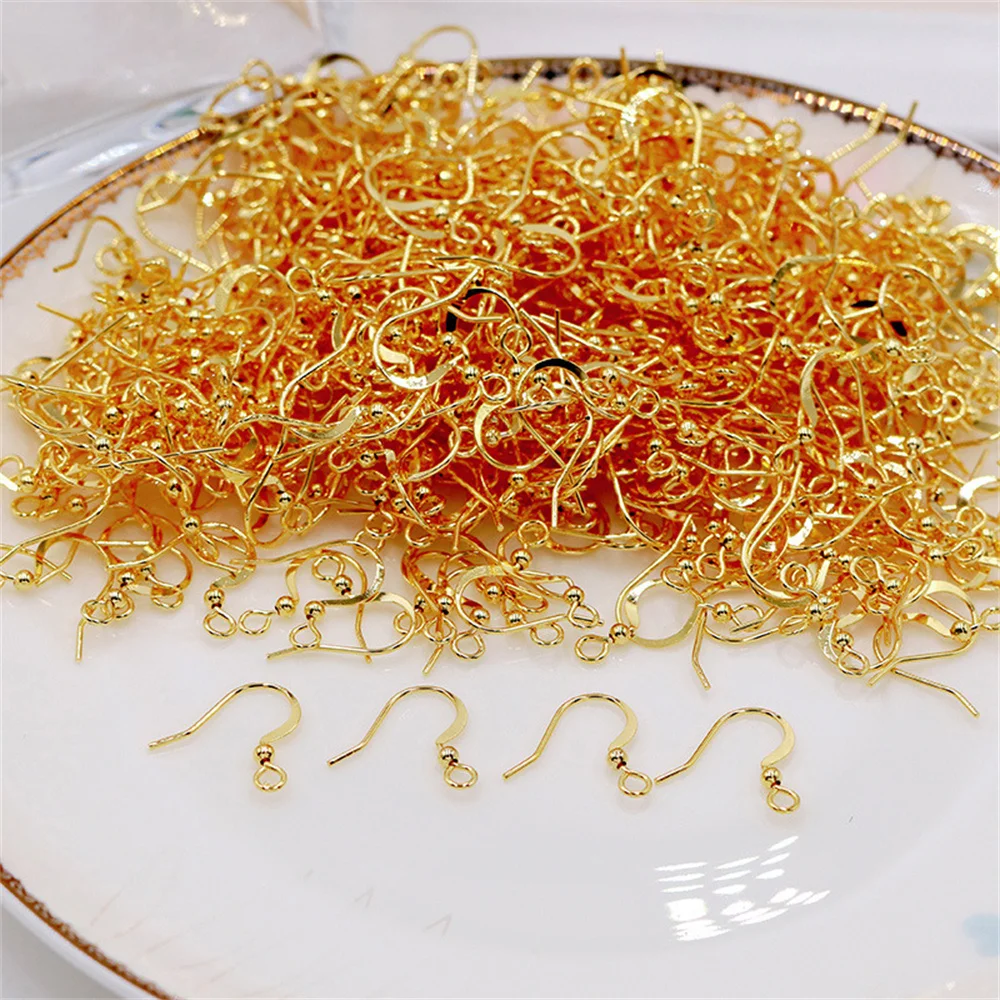 50 stücke Edelstahl Hypoallergen Ohrring Haken 17*20mm Gold Farbe Ohrring Verschluss Draht Diy Schmuck, Die Entdeckungen zubehör